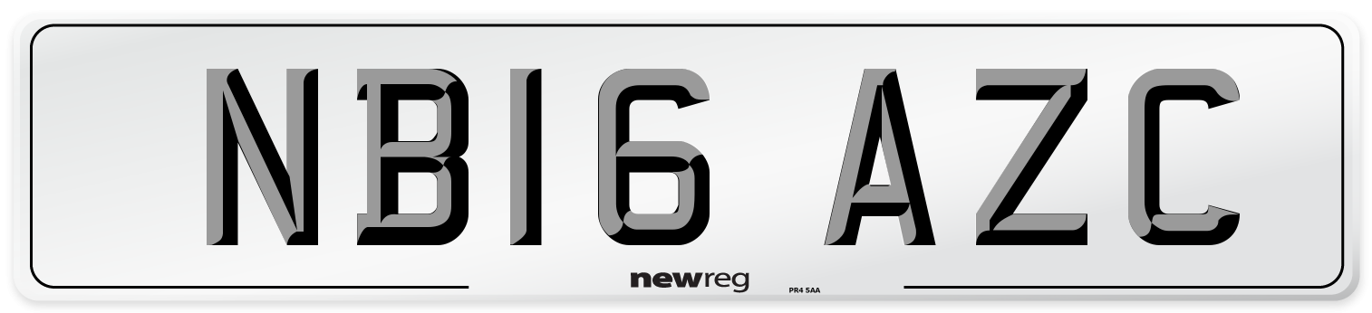 NB16 AZC Number Plate from New Reg